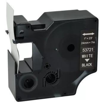   Dymo 53721, D1 helyettesítő címkeszalag (Fekete alapon Fehér) - Utángyártott