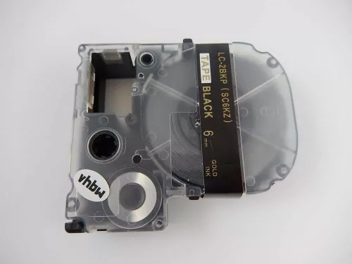 KingJim SC6KZ helyettesítő címkeszalag (Fekete alapon Arany) - Utángyártott