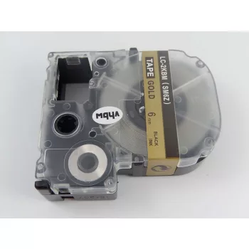   KingJim SM6Z helyettesítő címkeszalag (Arany alapon Fekete) - Utángyártott