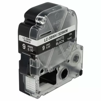   KingJim SD9KW helyettesítő címkeszalag (Fekete alapon Fehér) - Utángyártott