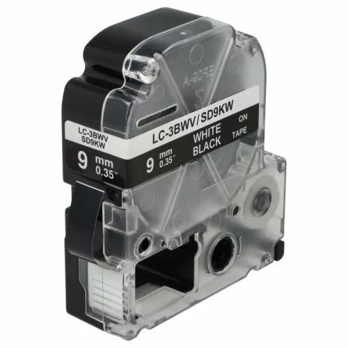KingJim SD9KW helyettesítő címkeszalag (Fekete alapon Fehér) - Utángyártott