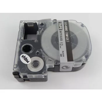   KingJim SM12X helyettesítő címkeszalag (Ezüst alapon Fekete) - Utángyártott