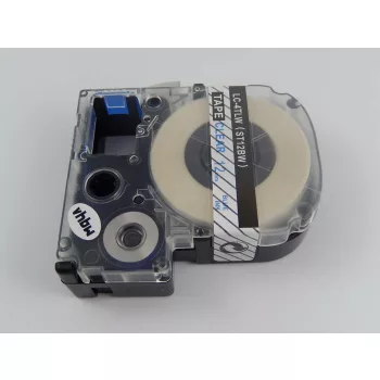   KingJim SR6700D, SR750, SR950 készülékekhez címkeszalag (Átlátszó alapon Kék) - Utángyártott