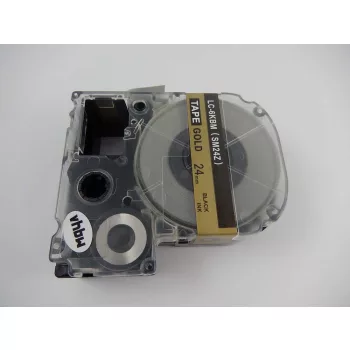   KingJim SM24Z helyettesítő címkeszalag (Arany alapon Fekete) - Utángyártott