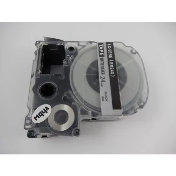   KingJim SM24X helyettesítő címkeszalag (Ezüst alapon Fekete) - Utángyártott