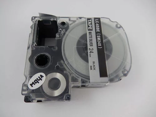 KingJim SM24X helyettesítő címkeszalag (Ezüst alapon Fekete) - Utángyártott