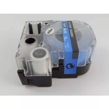   KingJim SD36BW helyettesítő címkeszalag (Kék alapon Fehér) - Utángyártott