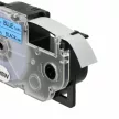 Casio XR-12BU, XR-12BU1 helyettesítő címkeszalag (Kék alapon Fekete) - Utángyártott