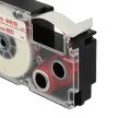 Casio XR-12WER, XR-12WER1 helyettesítő címkeszalag (Fehér alapon Piros) - Utángyártott