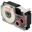 Casio XR-12WER, XR-12WER1 helyettesítő címkeszalag (Fehér alapon Piros) - Utángyártott