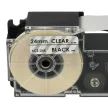 Casio XR-24X, XR-24X1 helyettesítő címkeszalag (Átlátszó alapon Fekete) - Utángyártott