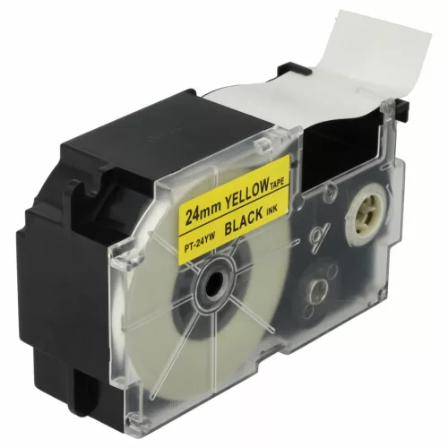 Casio XR-24YW, XR-24YW1 helyettesítő címkeszalag (Sárga alapon Fekete) - Utángyártott