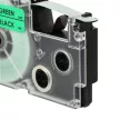 Casio XR-9GN, XR-9GN1 helyettesítő címkeszalag (Zöld alapon Fekete) - Utángyártott