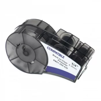   Brady M21-250-430 helyettesítő címkeszalag (Átlátszó alapon Fekete) - Utángyártott