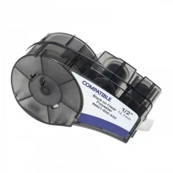   Brady M21-500-430 helyettesítő címkeszalag (Átlátszó alapon Fekete) - Utángyártott