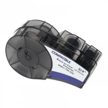   Brady M21-750-430, M21-750-430-WT-CL helyettesítő címkeszalag (Átlátszó alapon Fekete) - Utángyártott