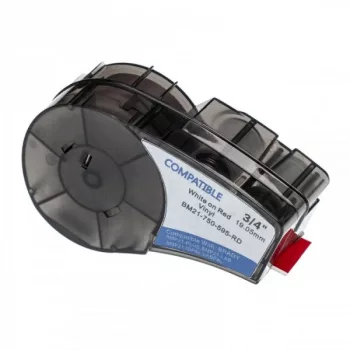   Brady M21-750-595-RD helyettesítő címkeszalag (Piros alapon Fehér) - Utángyártott