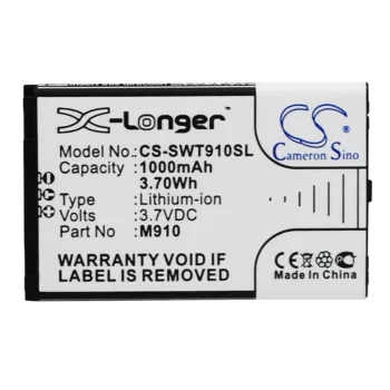   Switel M910 készülékhez mobiltelefon akkumulátor (Li-Ion, 3.7V, 1000mAh / 3.7Wh) - Utángyártott
