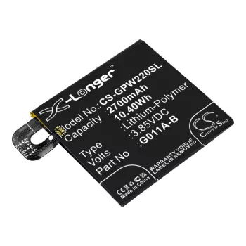   Google G011A-B helyettesítő mobiltelefon akkumulátor (Li-Polymer, 3.85V, 2700mAh / 10.4Wh) - Utángyártott