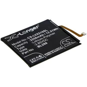   Lenovo BL299 helyettesítő mobiltelefon akkumulátor (Li-Polymer, 3.85V, 3250mAh / 12.51Wh) - Utángyártott