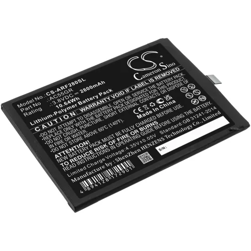 Archos AC55GR helyettesítő mobiltelefon akkumulátor (Li-Polymer, 3.8V, 2800mAh / 10.64Wh) - Utángyártott