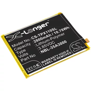   Neffos NBL-35A3000 helyettesítő mobiltelefon akkumulátor (Li-Polymer, 3.85V, 2800mAh / 10.78Wh) - Utángyártott