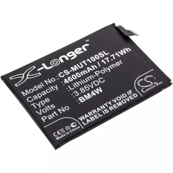   Redmi / Xiaomi BM4W helyettesítő mobiltelefon akkumulátor (Li-Polymer, 3.85V, 4600mAh / 17.71Wh) - Utángyártott