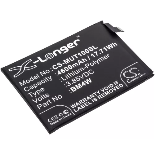 Redmi / Xiaomi BM4W helyettesítő mobiltelefon akkumulátor (Li-Polymer, 3.85V, 4600mAh / 17.71Wh) - Utángyártott