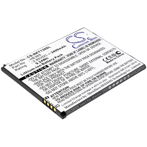 Nokia HE365 helyettesítő mobiltelefon akkumulátor (Li-Ion, 3.85V, 2400mAh / 9.24Wh) - Utángyártott