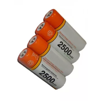   Fujifilm Finepix S9600 készülékhez 4 db vezeték nélküli telefon akkumulátor (NiMh, 1.2V, 2500mAh / 3Wh) - Utángyártott