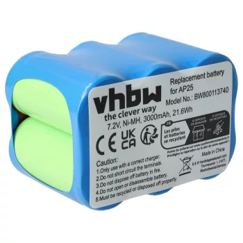   Pellenc AP25 helyettesítő szerszámgép akkumulátor (NiMh, 7.2V, 3000mAh / 21.6Wh) - Utángyártott