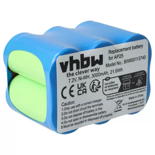 Pellenc AP25 helyettesítő szerszámgép akkumulátor (NiMh, 7.2V, 3000mAh / 21.6Wh) - Utángyártott