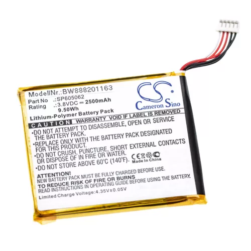 VTech SP605062 helyettesítő tablet akkumulátor (Li-Polymer, 3.8V, 2500mAh / 9.5Wh) - Utángyártott