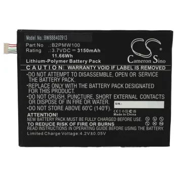   HTC B2PMW100 helyettesítő tablet akkumulátor (Li-Polymer, 3.7V, 3150mAh / 11.66Wh) - Utángyártott