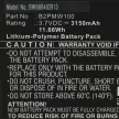 HTC B2PMW100 helyettesítő tablet akkumulátor (Li-Polymer, 3.7V, 3150mAh / 11.66Wh) - Utángyártott