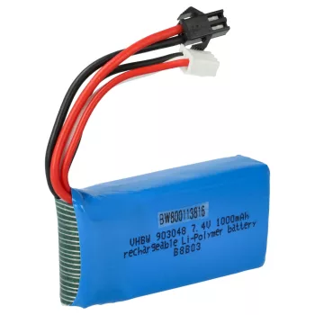   UDI Lark FPV U842-1 készülékhez drón akkumulátor (Li-Ion, 7.4V, 1000mAh / 7.4Wh) - Utángyártott