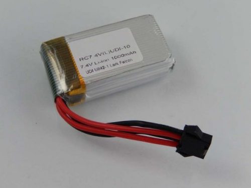 UDI Lark FPV U842-1 készülékhez drón akkumulátor (Li-Ion, 7.4V, 1000mAh / 7.4Wh) - Utángyártott