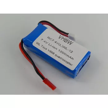   UDI U829A készülékhez drón akkumulátor (Li-Ion, 7.4V, 1200mAh / 8.88Wh) - Utángyártott