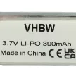 Walkera Mini Pet készülékhez drón akkumulátor (Li-Polymer, 3.7V, 390mAh / 1.44Wh) - Utángyártott