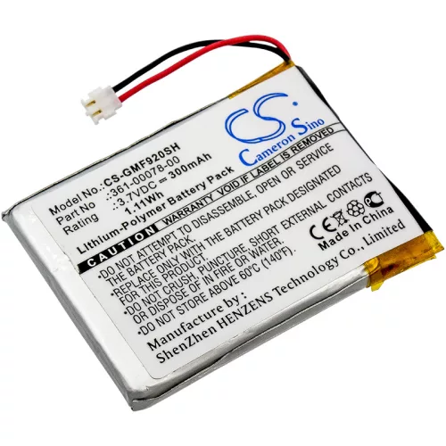 Garmin 361-00078-00 helyettesítő okosóra akkumulátor (Li-Polymer, 3.7V, 300mAh / 1.11Wh) - Utángyártott