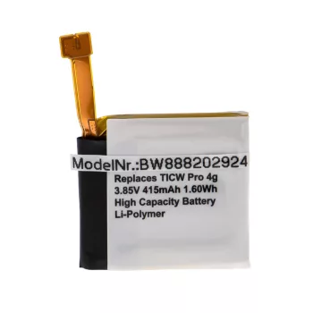   TicWatch SP452929SF helyettesítő okosóra akkumulátor (Li-Polymer, 3.85V, 415mAh / 1.6Wh) - Utángyártott