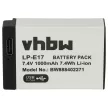 Canon LP-E17 helyettesítő fényképezőgép akkumulátor (Li-Ion, 7.4V, 1000mAh / 7.4Wh) - Utángyártott