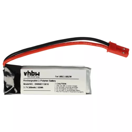 Lishi Toys L6052, L6052W készülékekhez drón akkumulátor (Li-Ion, 3.7V, 500mAh / 1.85Wh) - Utángyártott