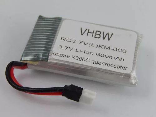 Koome K300C Quadrocopter készülékhez drón akkumulátor (Li-Ion, 3.7V, 600mAh / 2.22Wh) - Utángyártott