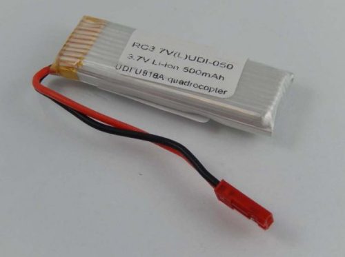 UDI U818A Quadrocopter készülékhez drón akkumulátor (Li-Ion, 3.7V, 500mAh / 1.85Wh) - Utángyártott