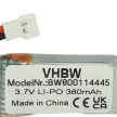 Carrera 370410144 helyettesítő drón akkumulátor (Li-Polymer, 3.7V, 380mAh / 1.41Wh) - Utángyártott