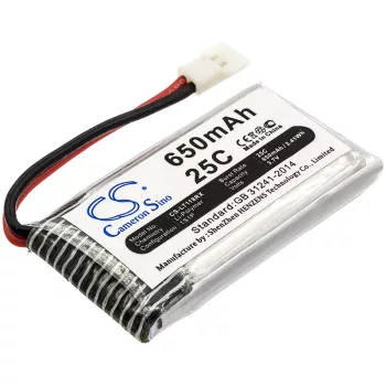   Syma Walkera X5SC, X5SW készülékekhez drón akkumulátor (Li-Polymer, 3.7V, 650mAh / 2.41Wh) - Utángyártott