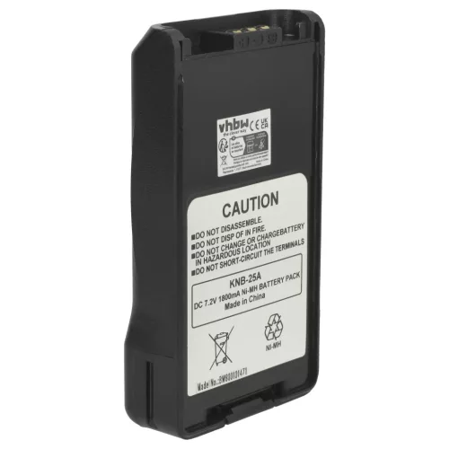 Kenwood KNB-68LC helyettesítő adóvevő akkumulátor (NiMh, 7.2V, 1800mAh / 12.96Wh) - Utángyártott