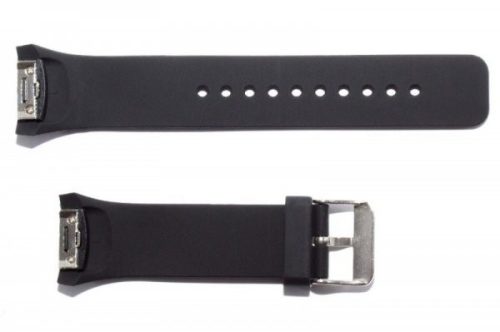 Samsung Galaxy SM-R730 Smart Watch készülékhez szilikon óraszíj (Fekete) - Utángyártott