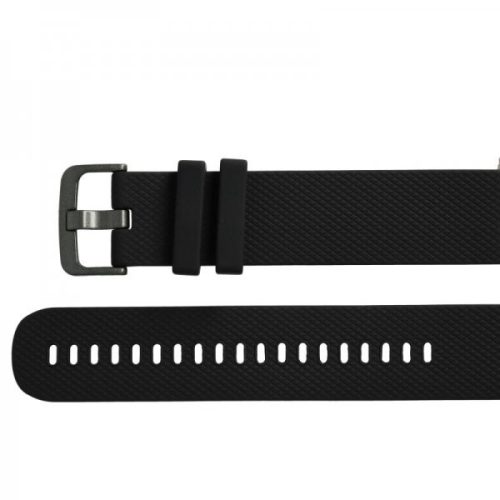 Samsung Galaxy Watch 46mm (SM-R805) készülékhez szilikon óraszíj (Fekete) - Utángyártott